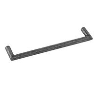HALCÖ Davos 0119.159.00.01 - Maniglia per mobili arrotondata, LA 160 mm, larghezza 170 mm, maniglia in ferro zincato nero passivato, colore: Argento