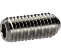 HALDER 22030.0206 Pressore a molla in acciaio inossidabile con sfera ed esagono interno, forza della molla predefinita, M6 x 15 mm