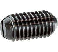 HALDER 22050.0212 Pressore a molla in acciaio con sfera e fessura, forza della molla rinforzata, M12 x 22 mm