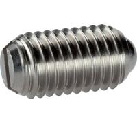 HALDER 22050.0410 Pressore a molla in acciaio inossidabile con sfera e fessura, forza della molla predefinita, M10 x 19 mm