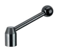 Halder 24430.0038 leva di tensione/con filettatura interna, Nero, D1 = 25 mm/D2 = M12/acciaio