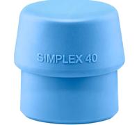Halder Mazzuola a testa morbida Simplex, Testa Ø40mm, TPE-soft, blu, morbido Quantità:1