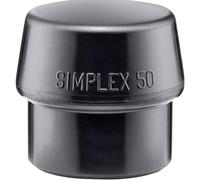 HALDER NORM+TECHNIK - Tassello in gomma dura per mazza SIMPLEX nero 50