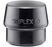 HALDER NORM+TECHNIK - Tassello in gomma dura per mazza SIMPLEX nero 60