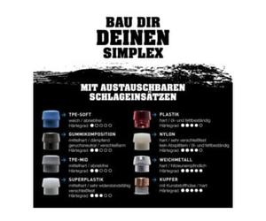 Halder Manico mazzuola a testa morbida Simplex, 60mm, noce americano Quantità:1