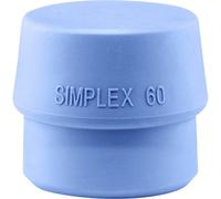 Halder Tassello in plastica TPE soft per mazza SIMPLEX Blu Ø60 mm