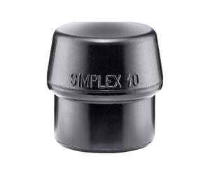 Halder Tassello in gomma dura per mazzuola SIMPLEX, nero, per testa mazzuola Ø40mm Quantità:1