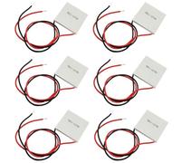 Haldzemo TEC1-12706 - Compresse di refrigerazione a semiconduttore, 30 W, 12 V, 3 A, 40 x 40 mm, dissipatore termoelettrico, modulo piastra Peltier (6 pezzi)