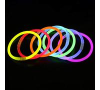 Halearo Bastoncini Luminosi da 50 Pezzi con Connettori per Giochi Divertenti e Fantasiosi in Feste, Matrimoni e Concerti - Plastica Ecologica, Colori Misti, Dimensioni 20 Cm (Colorato)