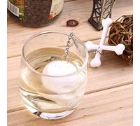 Halearo Colino da tè a Forma di Testa di Scheletro, Filtro per tè Sfuso in Silicone per L'ora del Divertente - 1 Confezione - Materiale per Uso Alimentare - Design Innovativo (bianca)