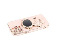 Halearo Custodia per Telefono Galvanica con Supporto Nascosto Design Elegante da Astronauta per Perfetto per L'uso Quotidiano - Materiale TPU (rosa #59)