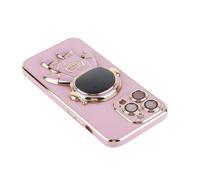 Halearo Custodia per Telefono Galvanica con Supporto Nascosto Design Elegante da Astronauta per Perfetto per L'uso Quotidiano - Materiale TPU (Viola #65)