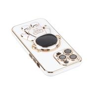 Halearo Custodia per Telefono Galvanica con Supporto Nascosto Design Elegante da Astronauta per Perfetto per L'uso Quotidiano - Materiale TPU (Bianca #56)