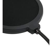 Halearo Filtro per Microfono Schermo a Doppio Strato con Braccio a Collo D'oca a 360° per Registrazione in Studio e Trasmissione Dal Vivo, Dimensioni 37 * 15 Cm (nera)