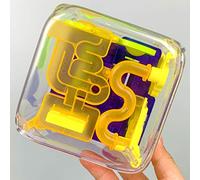 Halearo Giocattolo Educativo con Palla Labirinto Puzzle 3D per lo Sviluppo Intellettuale e il Sollievo Dallo Stress per Bambini Dai 6 Anni in su, ABS, 12 * 12 * 12CM (Colorato)