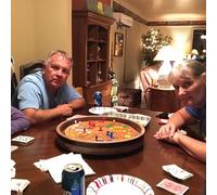 Halearo Gioco da Tavolo in Legno Gioco di Scacchi Volanti per Famiglie per 3-6 Giocatori Legno Naturale Resistente per Serate di (Foto a colori)