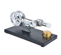 Halearo Kit Educativo Modello Motore Stirling per Progetti Scientifici e Apprendimento della Fisica Lega di Alluminio Design Durevole 18x9x8 Cm