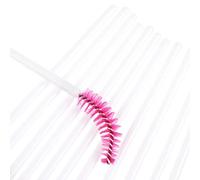 Halearo Kit per Trucco con Pennelli per Ciglia Usa e Getta Leggeri 50 Pezzi per Uso Professionale, Setole in Fibra Morbida, Igienico e Portatile, Lungo 10 Cm (Rosa)
