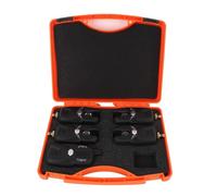 Halearo Kit segnalatore di abboccata per pesci con 4 lanciatori e 1 ricevitore, rilevatore di abboccata ad alta sensibilità per gli appassionati di pesca, leggero e impermeabile
