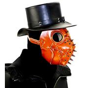 Halearo Maschera Trendy da Medico della Peste, Accessorio per Costume da a Becco Lungo per Halloween e Occasioni Speciali - Resistente Pelle PU e Metallo, 12 X 9,8 X 9,8 Pollici (Come mostrato)