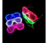 Halearo Paralumi per Occhiali Al Neon a LED da 5 Pezzi per Feste Abbaglianti, Include 3 modalità, Perfetti per Compleanno, Natale, Carnevale, Colori Ad Alta luminosità (Colorato)