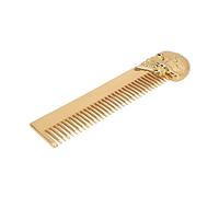 Halearo Pettine per Barba Tascabile Elegante Pettine per Capelli in Lega di Zinco per Signori per Capelli Portatile con Olio per Uso Quotidiano e attività All'aperto (Oro)