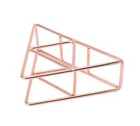Halearo Portatovaglioli in Ferro Alla Moda, Porta Fazzoletti Robusto e Versatile per Tavoli da Picnic, Ponti, Lucido 2,1 X 6,6 X 4,3 Pollici (Oro rosato)