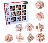 Halearo Puzzle Ming Lock, Set Ad Incastro in Legno da 9 Pezzi (Come | Costruzione in Legno di Faggio, Giocattolo per Test del QI per Bambini Dai 6 Anni in su, Gioco di Districamento, Uso