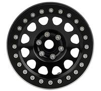 Halearo Ruota RC in Metallo da 4 Pezzi da 2,2 Pollici, Accessorio Durevole Ed Elegante per Crawler da Roccia, Adatto per Axial Wraith/SCX10, /Argento/Rosso (#1)