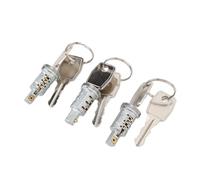 Halearo Set Cilindro Serratura Porta MTC6504 Kit Serratura Porta Anteriore in Metallo Resistente con Chiavi per 90 110 130 3 unità