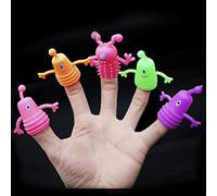 Halearo Set di 5 Burattini da Dito in Plastica TPR, Accessori per Raccontare Storie Sicure per Bambini, Giocattoli di Piccole Dimensioni per L'interazione Genitore-figlio, Stili Casuali (Come