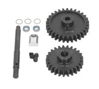 Halearo Set di ingranaggi cilindrici di ricambio in acciaio resistente per auto RC 1/5 con albero motore e accessori (#1)