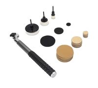 Halearo Set Versatile per Lucidatura Manuale con Manico in Lega di Alluminio, 75 Tamponi di Carta Vetrata, Testa a Doppio Cuscinetto Regolabile Finitura Precisa della Lavorazione del Legno