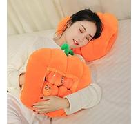 Halearo Simpatiche Bambole di Peluche a Forma di Zucca Set Cuscini Decorativi per Sacchetti di Budino Carino per il Regalo di Halloween 5 Pezzi di Peluche Morbido e Accogliente 40 * 42 Cm