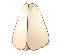 Halearo Tenda da Doccia Pop-up, Rivestita Nera, Resistente All'acqua, Antivento, con 1 Porta e 2 Finestre, Picchetti da Terra per la Privacy del WC All'aperto (Cachi)