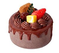 Halearo Torta Finta da 4 Pollici Simulazione Artificiale di Torta Modello Decorazione da Dessert in PVC con Tubazioni Color Crema Realistiche per Oggetti di (da 4 pollici (stile biscotto alla