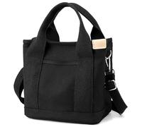 Halemet Piccola borsa tote con cerniera Tote Bag per donna borsa a tracolla in tela borsa a tracolla borsa a tracolla borsa a tracolla borsa hobo borsa messenger 2023, Nero, Small