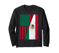 Half African Half Mexican Heritage Roots Pride Maglia a Manica