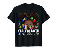 Half Bajan St Kittitian, Barbados, Bandiera nevisiana, per Bambine e Bambine Maglietta