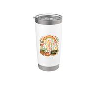 Half Coffee Half Maestra - Divertente design per insegnante di spagnolo Bicchiere termico in acciaio inox doppia parete