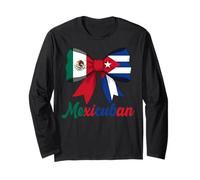 Half Cuban Half Mexican Heritage Pride Roots Maglia a Manica