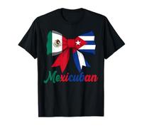 Half Cuban Half Mexican Heritage Pride Roots Maglietta