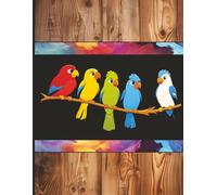 Half Drawing Half Writing Bird Notebook Journal: 8.5x11 Journaling Sketchbook With Colorful Birds Cover