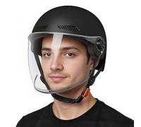 Half Elmet - Felme Di Motociclista Open Face | Cappello Per La Protezione Solare A Rilascio Rapido Retrò Per Le Donne, Leggero Durevole Elmett, Moto Motocross ATV Electric Bike