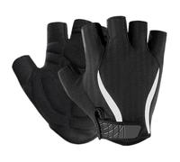 Half Finger Workout Mittens - 3D Segmented High Density Gel , Double Bar Tack Reinforced Finger Pull Loops, Night Visibility High Refractive Silver Strips, Multi Ventilation Moisture Wicking Mes