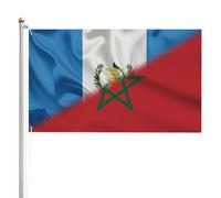 Half Guatemala Half Morocco Moroccan Bandiera Vacanza Resistenti Bandiera Di Benvenuto Stagionale Banner 90X150Cm Per Il Portico Spiaggia Balcone