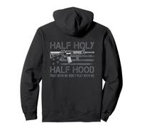 Half Holy Half Hood Prega con Me Non Giocare con Me sulla Schiena Felpa con Cappuccio