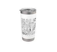 Half Human Half Coffee Bicchiere termico in acciaio inox doppia parete