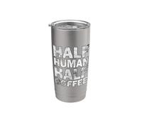 Half Human Half Coffee Bicchiere termico in acciaio inox doppia parete