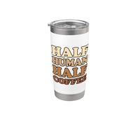 Half Human Half Coffee Bicchiere termico in acciaio inox doppia parete